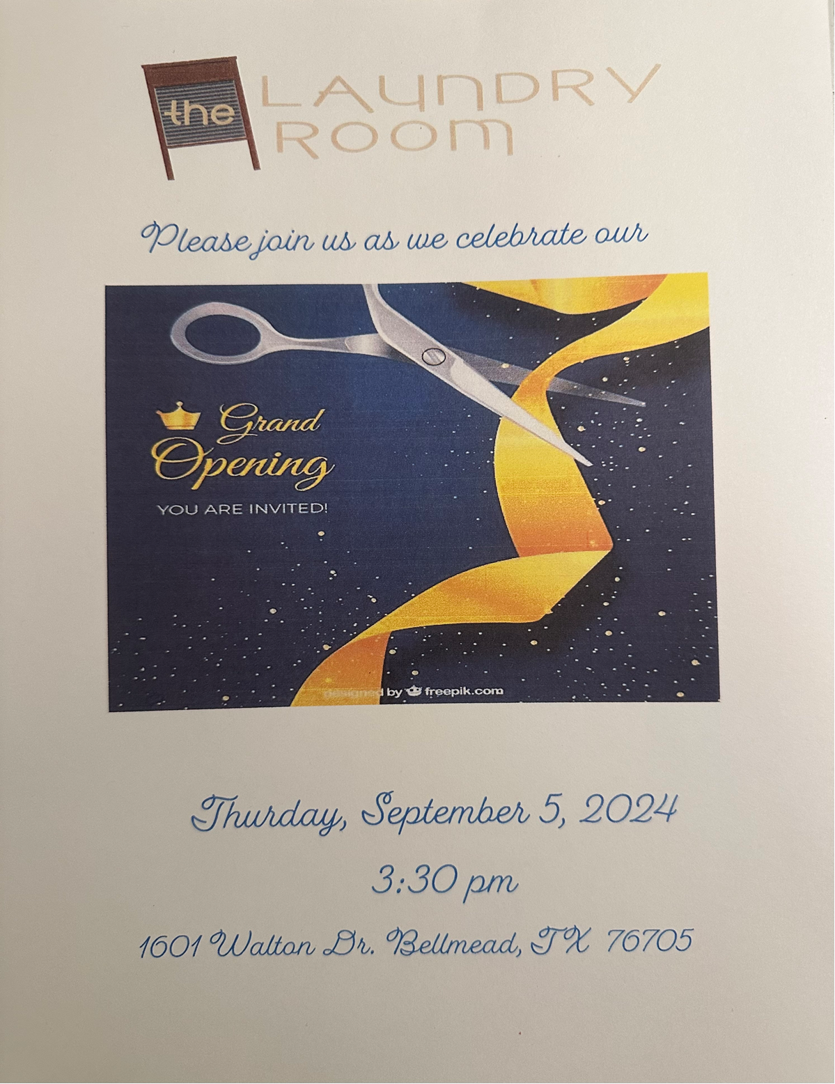 Laundry Room ribbon cutting