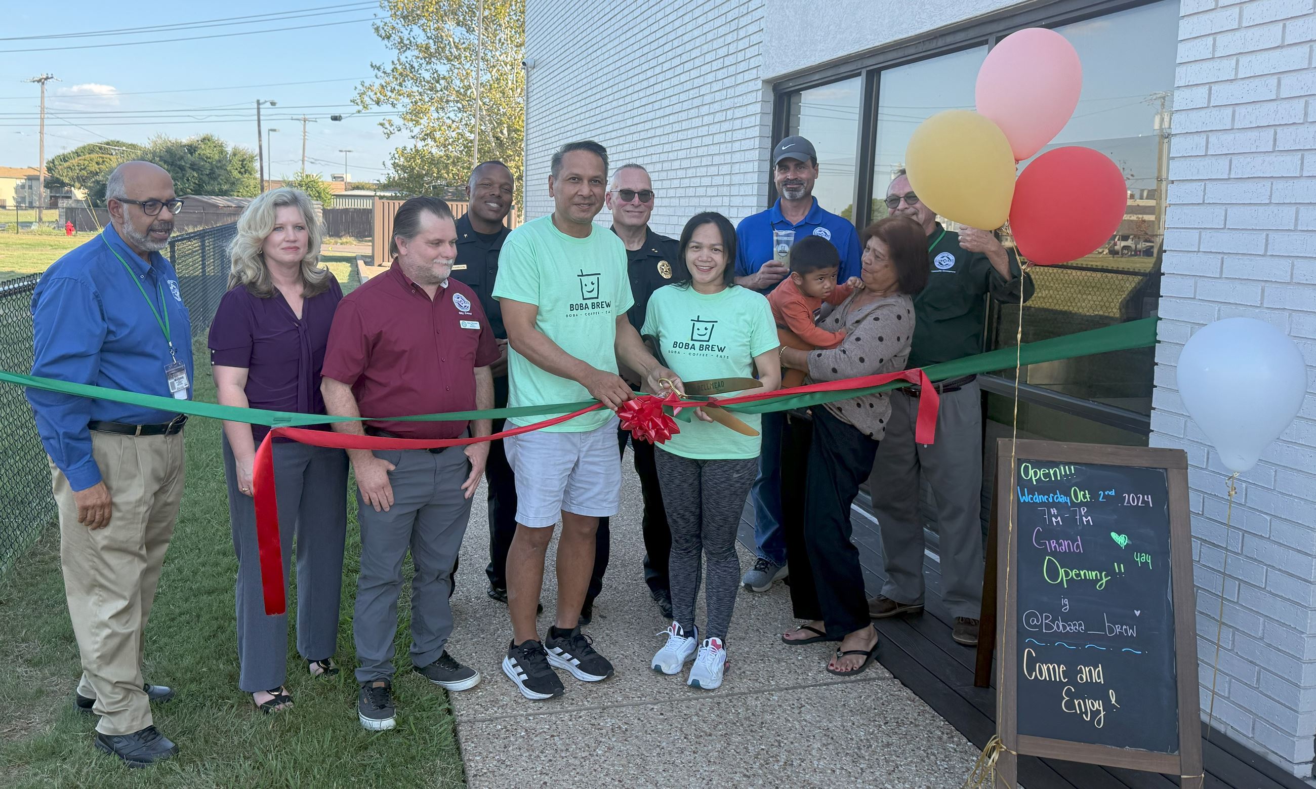 Ribbon cutting for Boba Brew