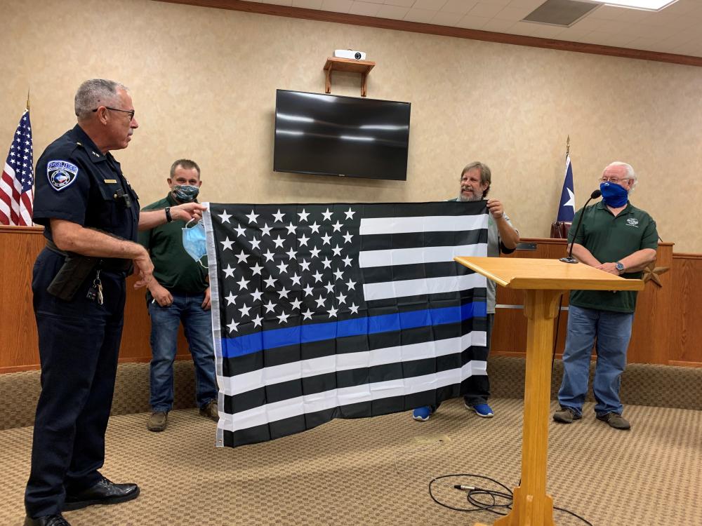 Thin Blue Line Flag Presentation