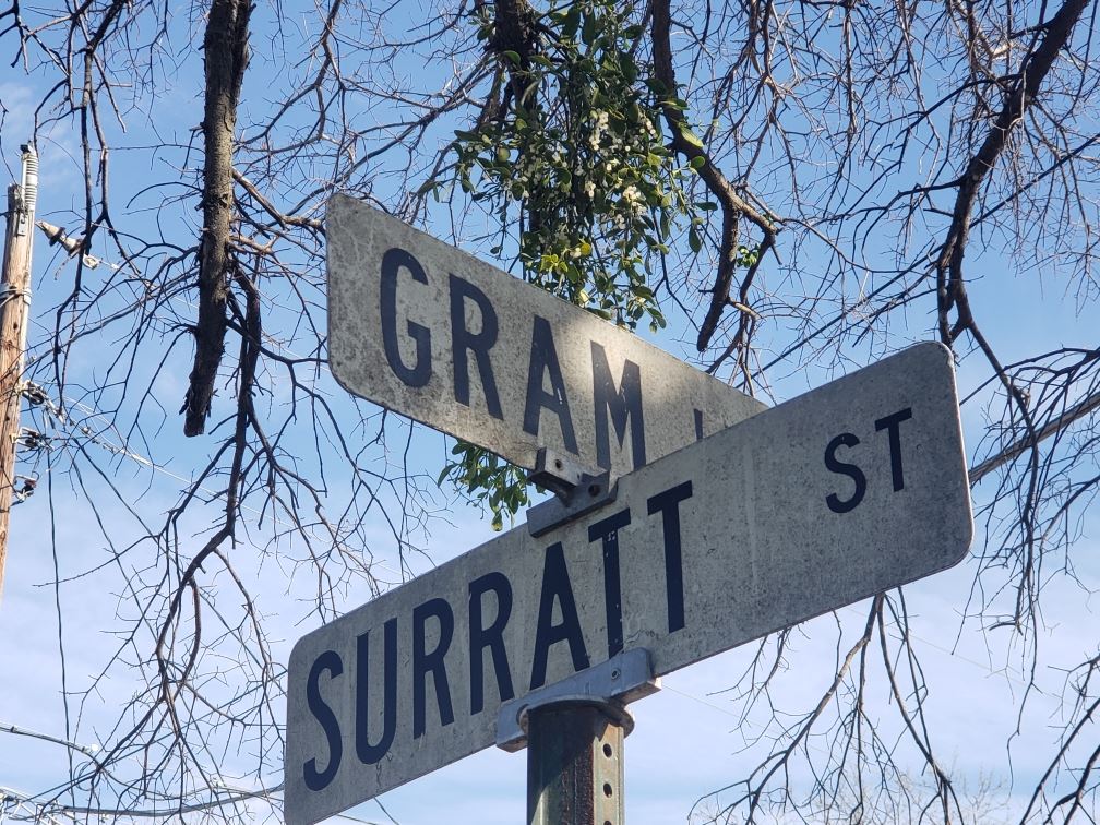 Gram and Surratt street signs